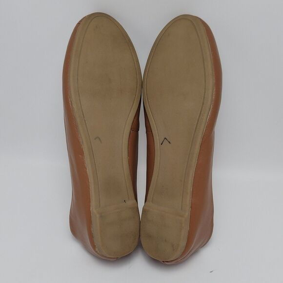 Steven Madden P-Heaven Womens Brown Solid Leather Slip On Ballet Flats Size 8.5 - Picture 8 of 11